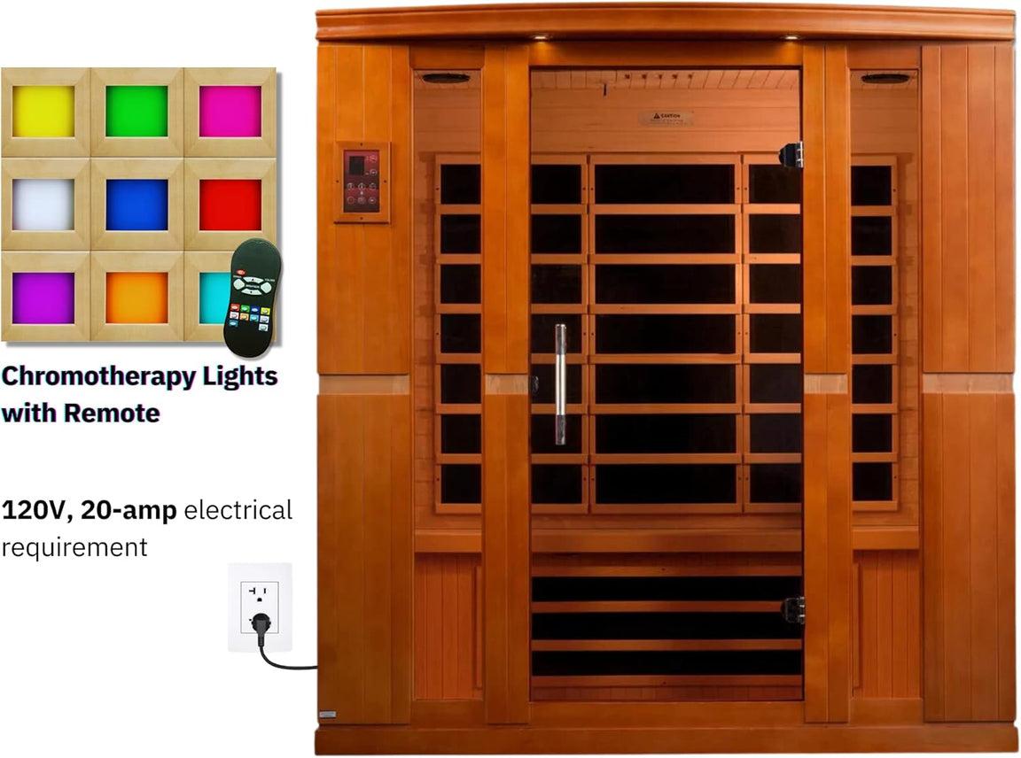 Retails- Dynamic "Bergamo" 4-person Low EMF FAR Infrared Sauna DYN-6440-01