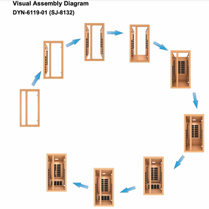 Retails- Dynamic "Gracia" 1-2-person Low EMF FAR Infrared Sauna DYN-6119-01