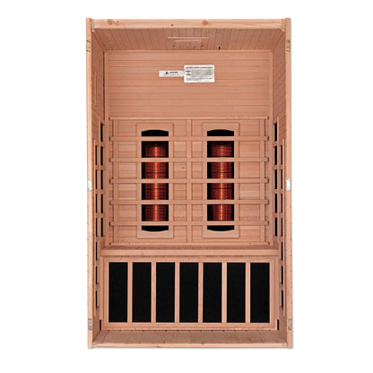 Retails- Dynamic "Santiago" 2-person Full Spectrum Near Zero EMF FAR Infrared Sauna DYN-6209-03 FS
