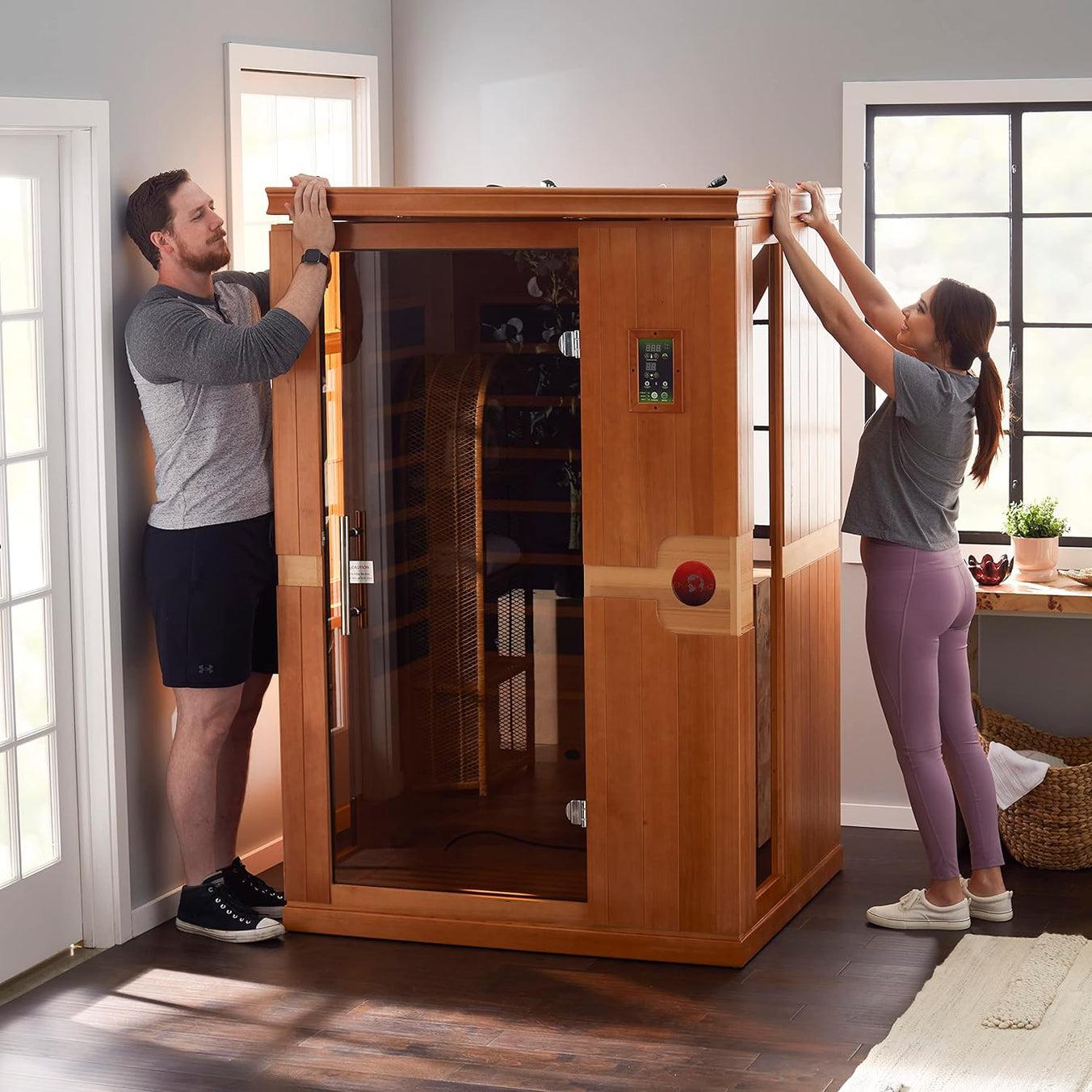 Retails- Dynamic "Venice" 2-person Low EMF FAR Infrared Sauna DYN-6210-01