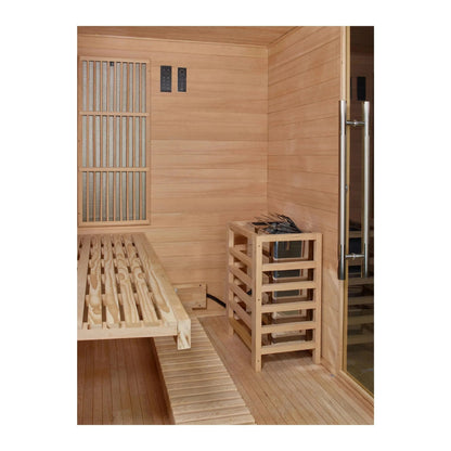 Retails- Golden Designs 2025 Soria GDI-8330-01 3 Person Hybrid Indoor Sauna.