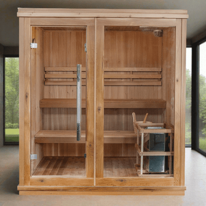 Retails- Sunray Charleston 4-Person Indoor Traditional Sauna 400TN