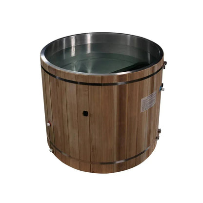 Retails- Dynamic Cold Therapy Stainless Steel Plunge Tub with Pacific Cedar