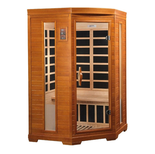 Retails- Dynamic Heming Elite 2-person Corner Ultra Low EMF FAR Infrared Sauna - DYN-6225-02 Elite