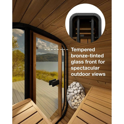 Retails- SaunaLife Model CL3G 1-2 Person Cube Series Outdoor Sauna Kit