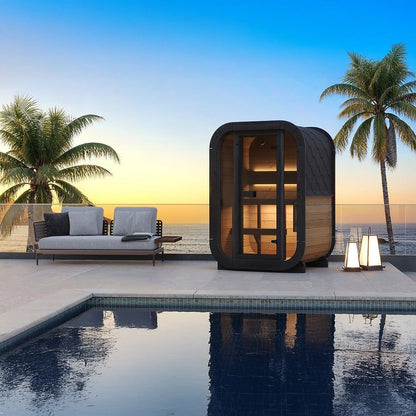 Retails- SaunaLife Model CL3G 1-2 Person Cube Series Outdoor Sauna Kit